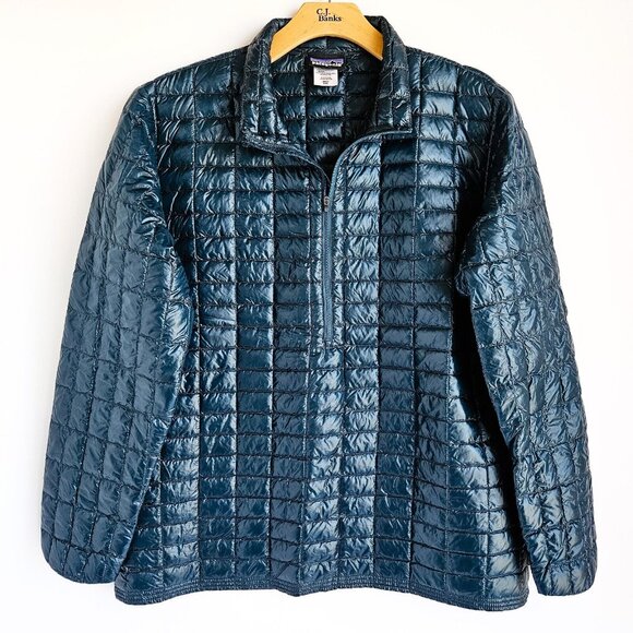 Patagonia Ultralight Goose Down 1/2 Zip Pullover Jacket Mens XXL Dark Teal 84735 - Picture 1 of 5
